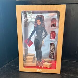 Christian Louboutin Barbie in Black with Red Clutch